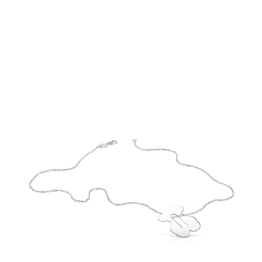 Collar Hold Metal oso de Plata