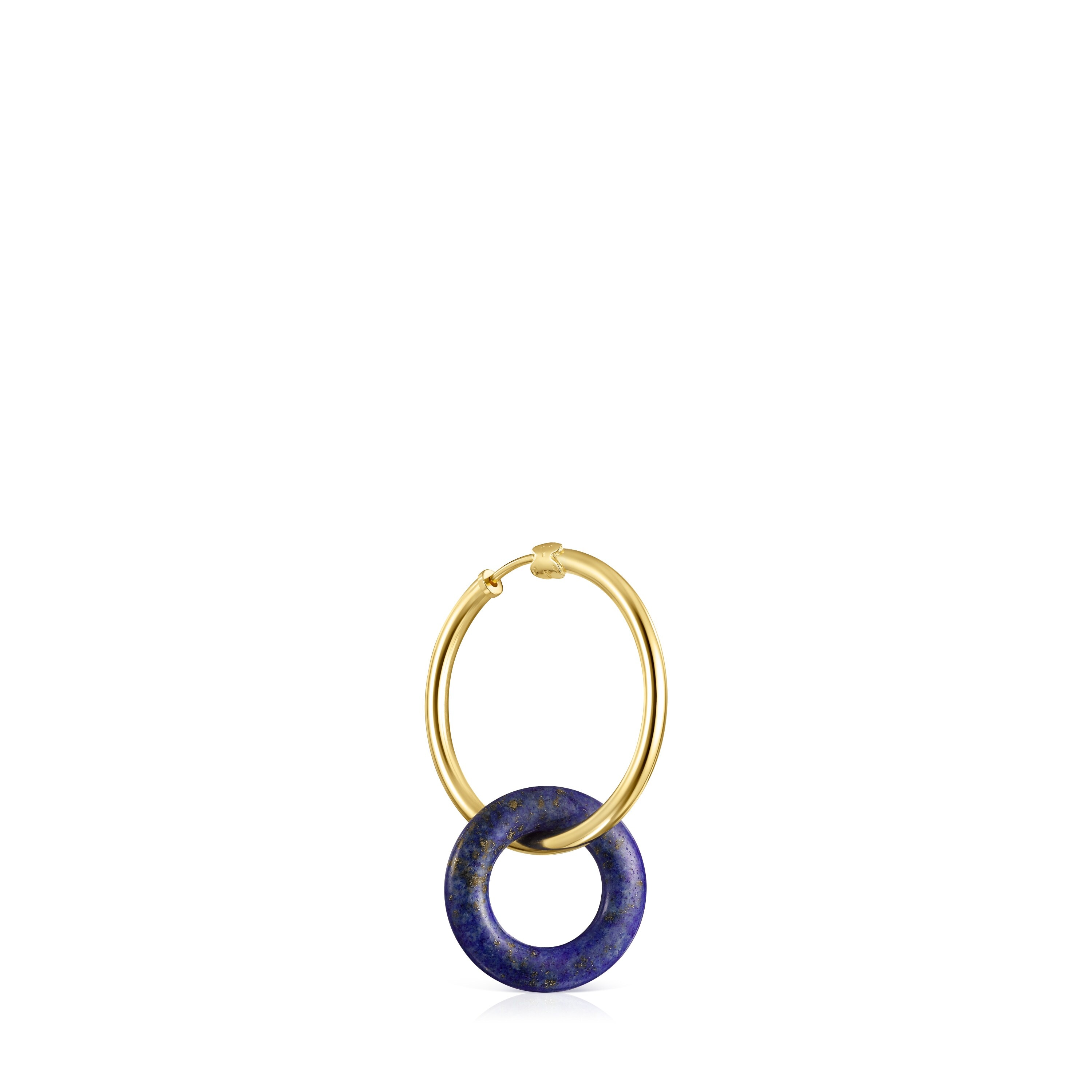 Hold Gems Earrings in 18K gold vermeil with Amazonite and Lapis Lazuli