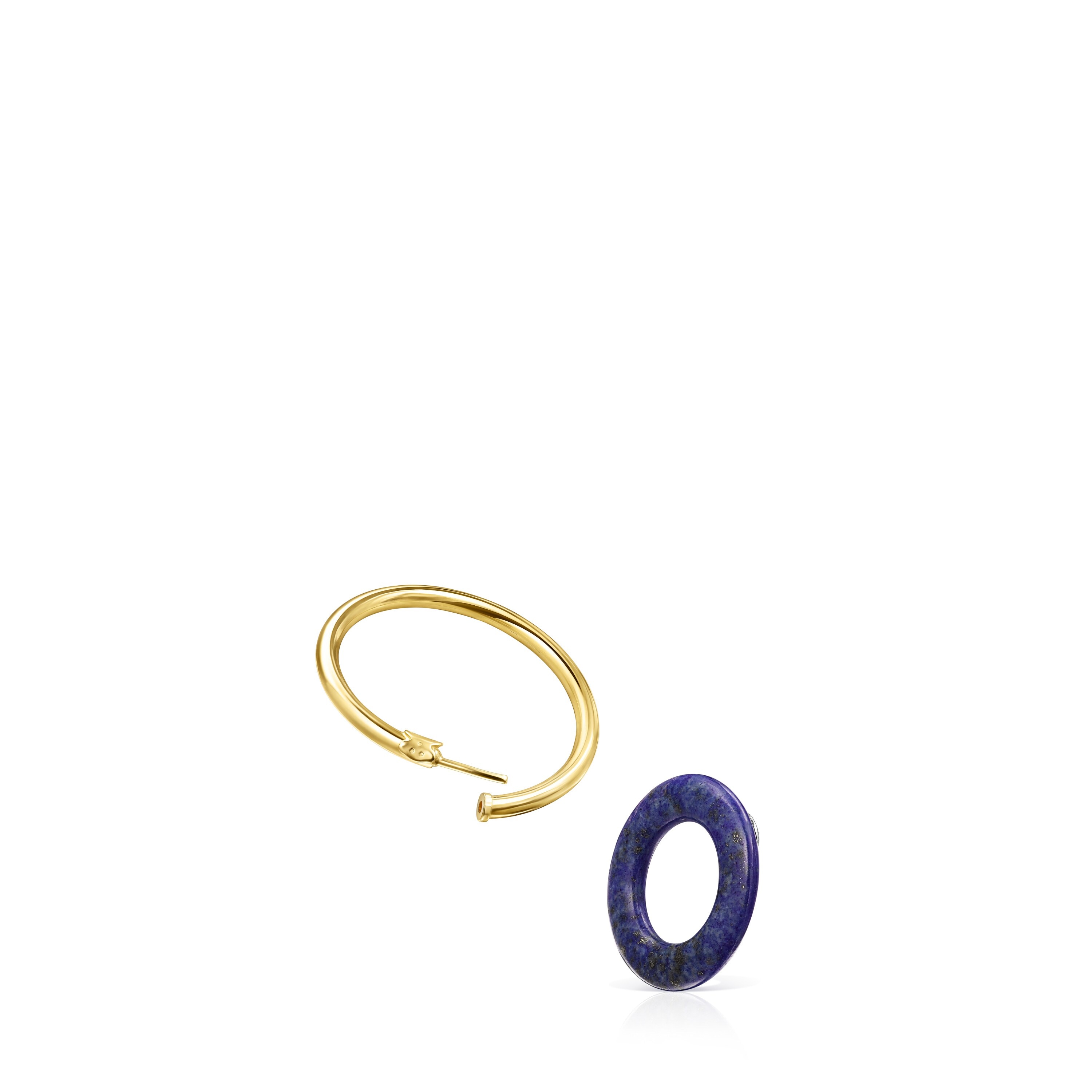 Hold Gems Earrings in 18K gold vermeil with Amazonite and Lapis Lazuli