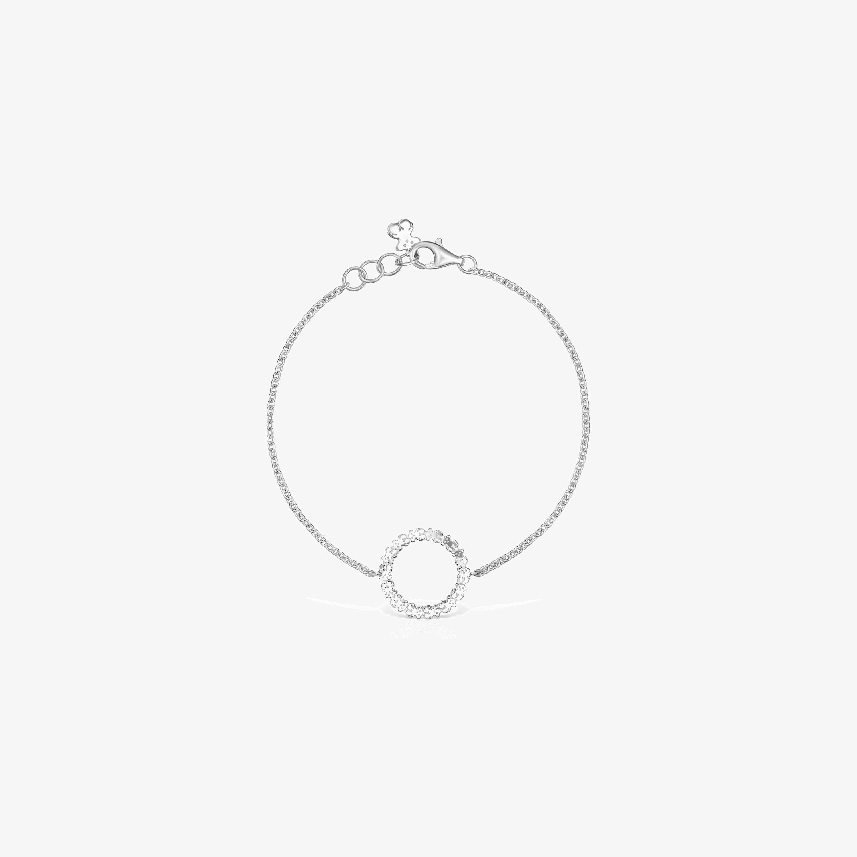 Silver Straight disc Bracelet