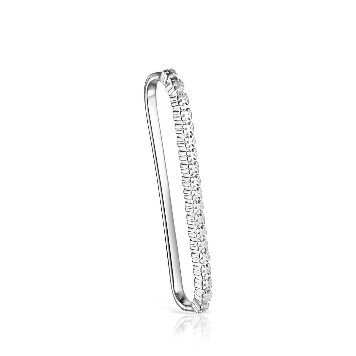 Earcuff Straight barra de Plata motivos Oso 4cm