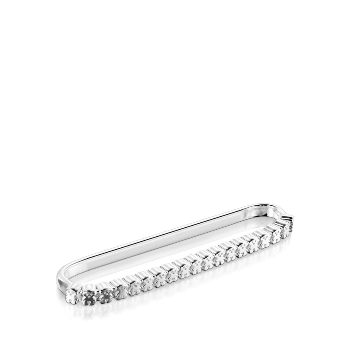 Earcuff Straight barra de Plata motivos Oso 4cm