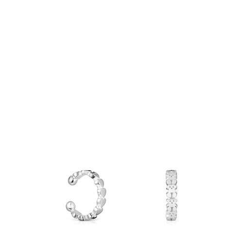 Pack de Earcuff Straight em Prata image number 0