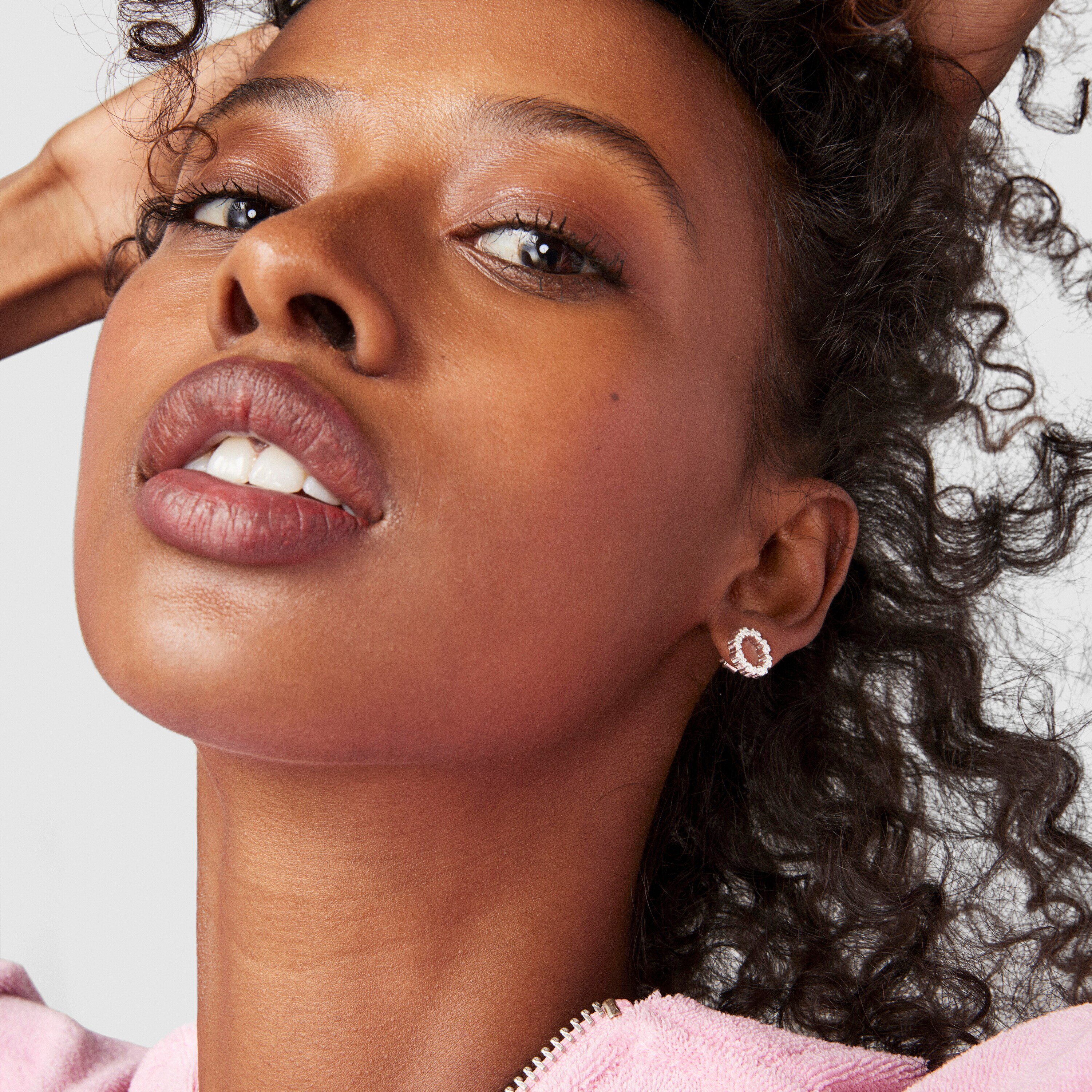 Small Silver Straight disc Earrings