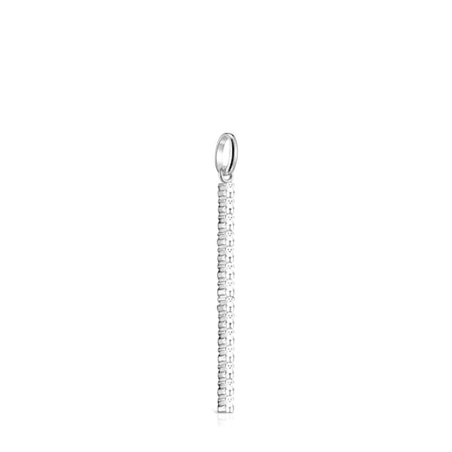 Colgante barra de plata Straight