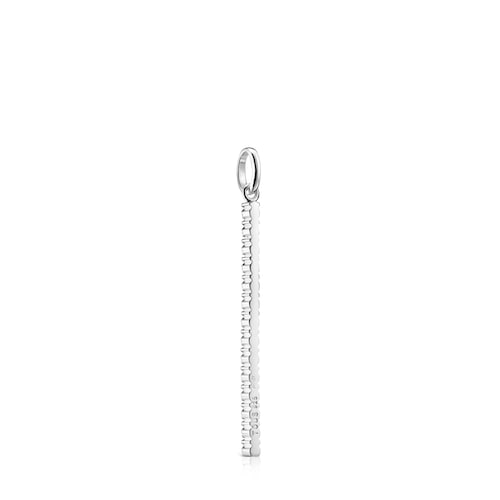 Colgante barra de plata Straight