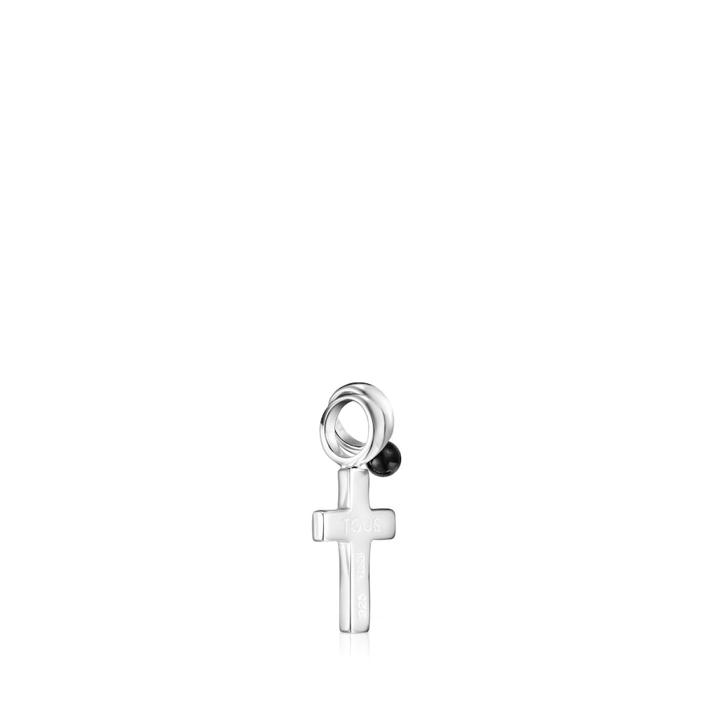 Pack of Silver and Onyx Sweet Dolls cross Pendants