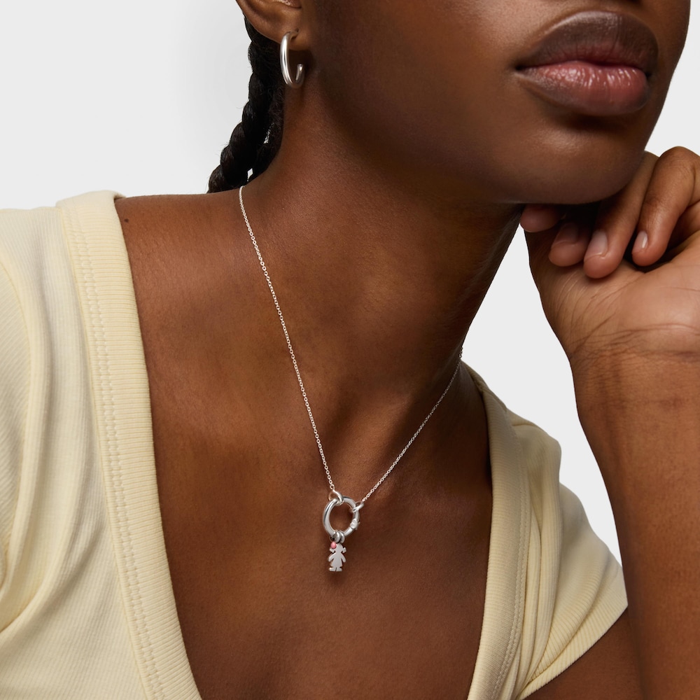 Pack de Colgantes ni&ntilde;a de plata y rodocrosita Sweet Dolls