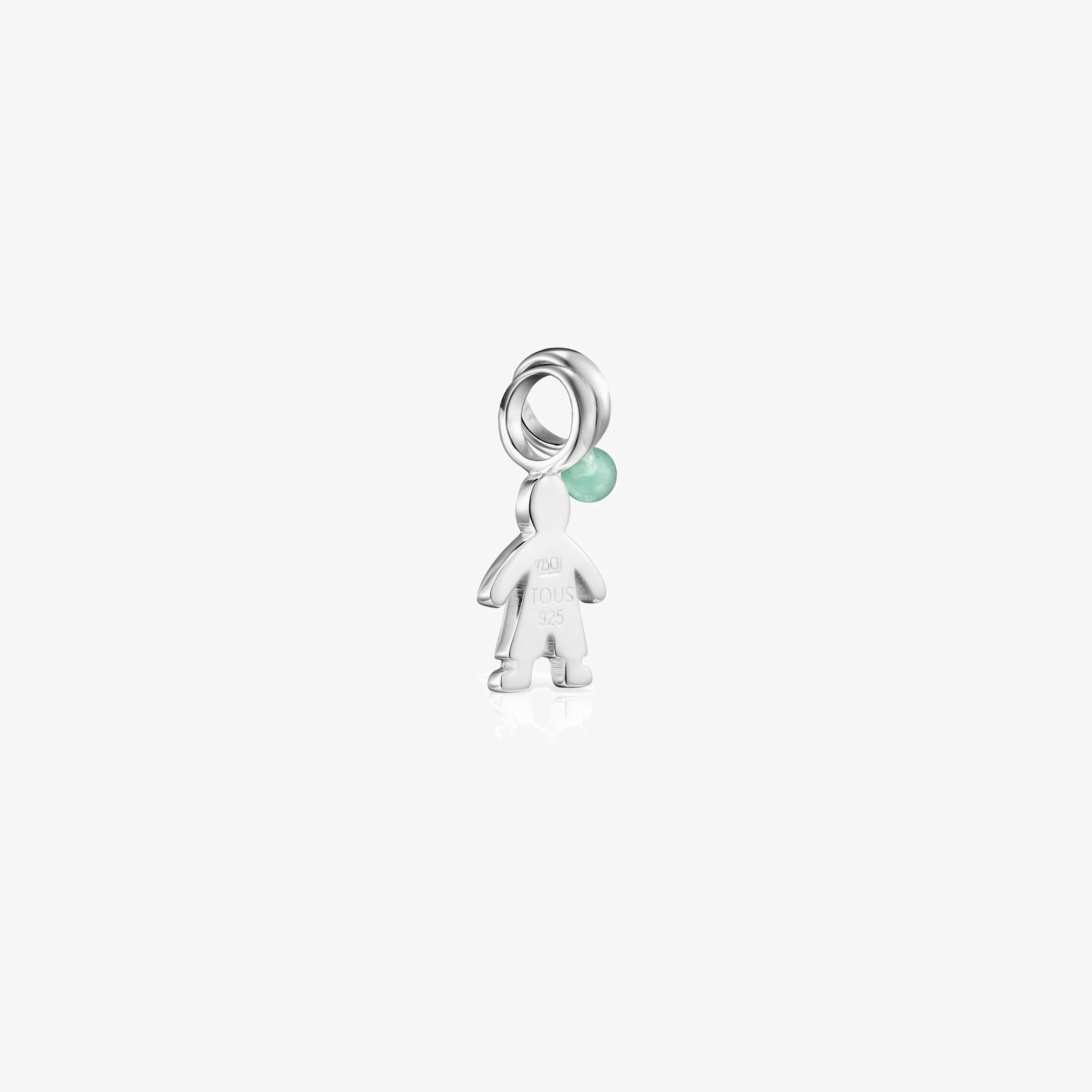 Pack of Silver and Chrysoprase Sweet Dolls boy Pendants