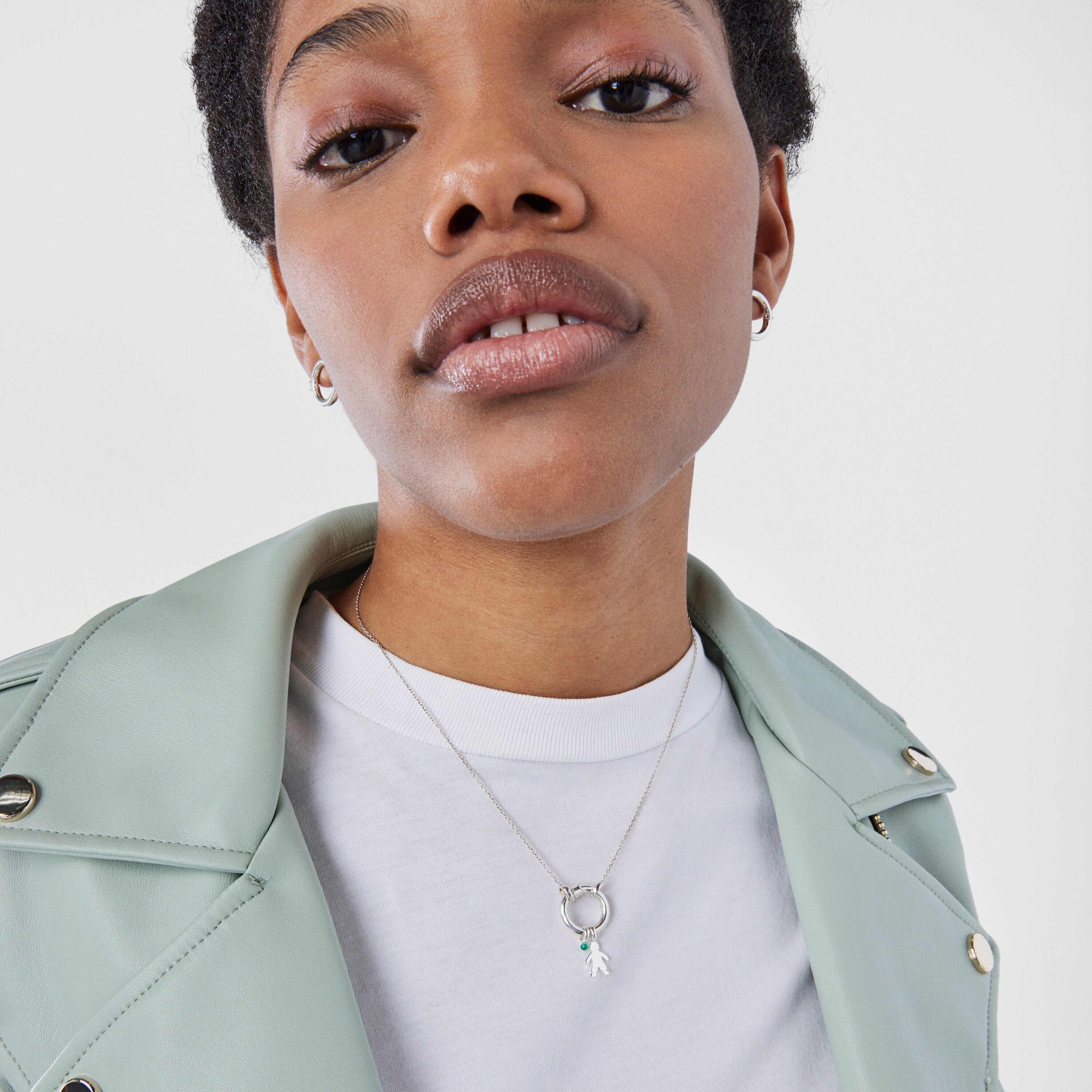 Pack of Silver and Chrysoprase Sweet Dolls boy Pendants