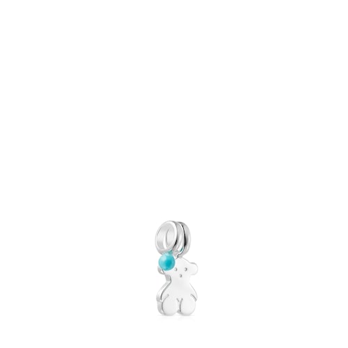 Pack of Silver and Howlite Sweet Dolls bear Pendants