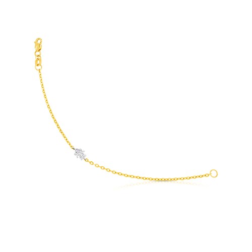 Pulsera Puppies de Oro blanco con diamantes image number 0