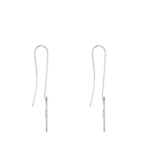 Long Silver Silueta Earrings