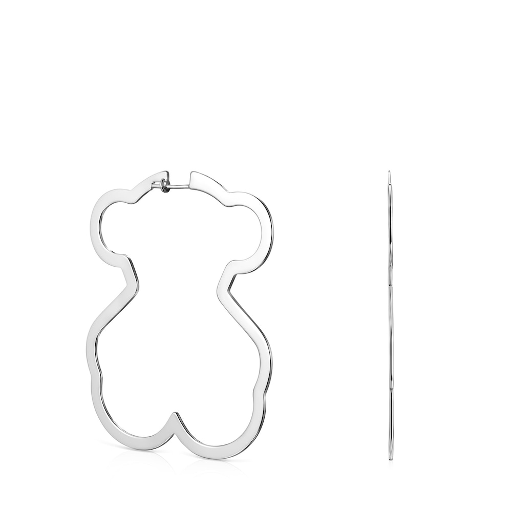 Silver Silueta bear Earrings