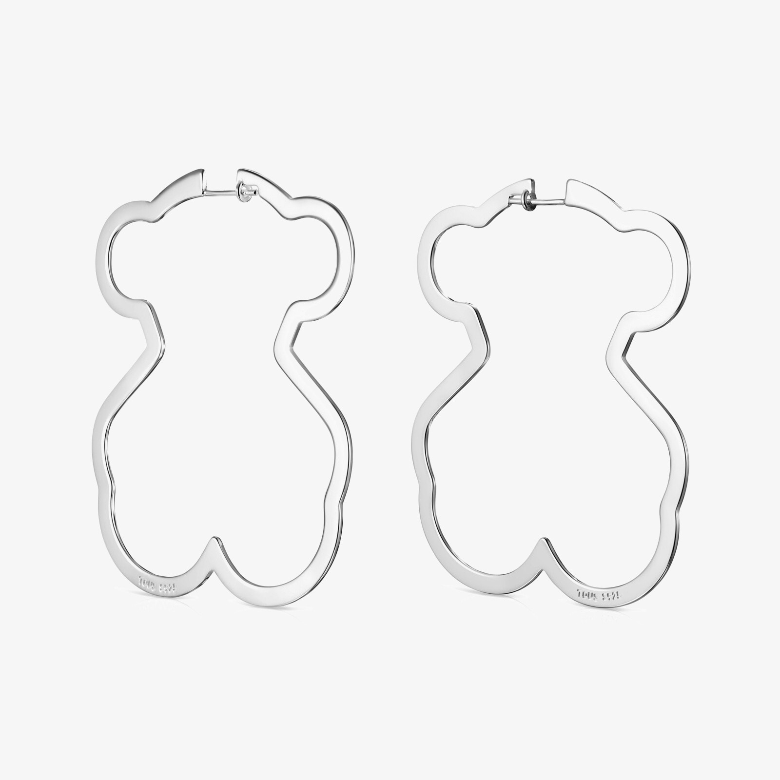 Silver Silueta bear Earrings