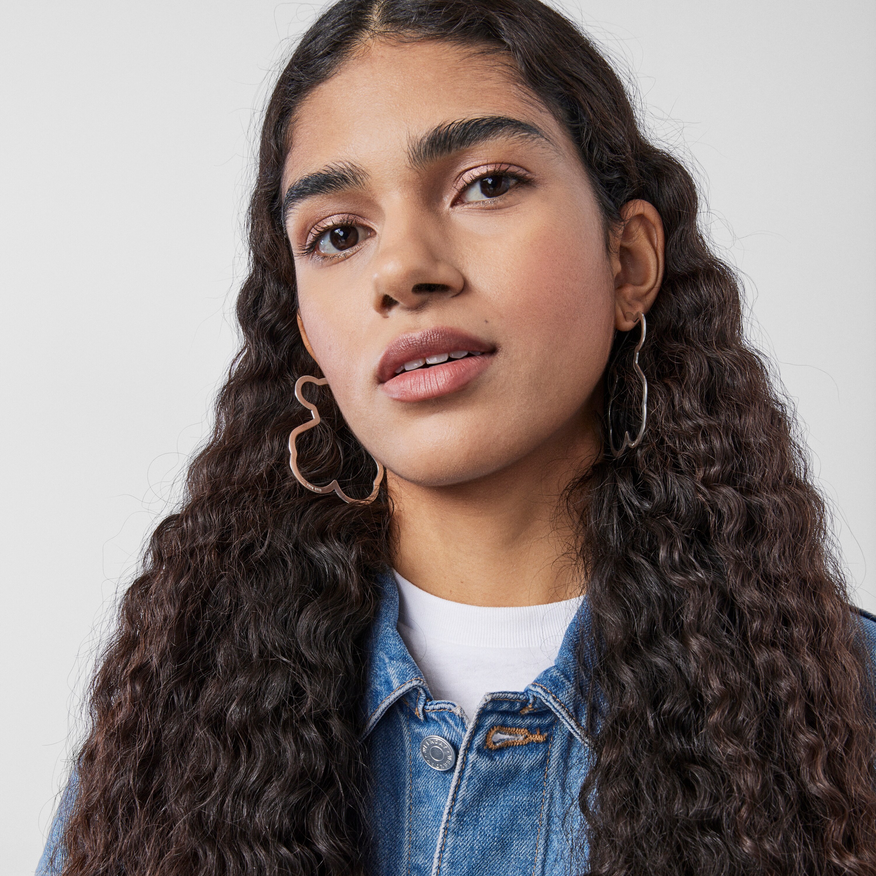 Silver Silueta bear Earrings