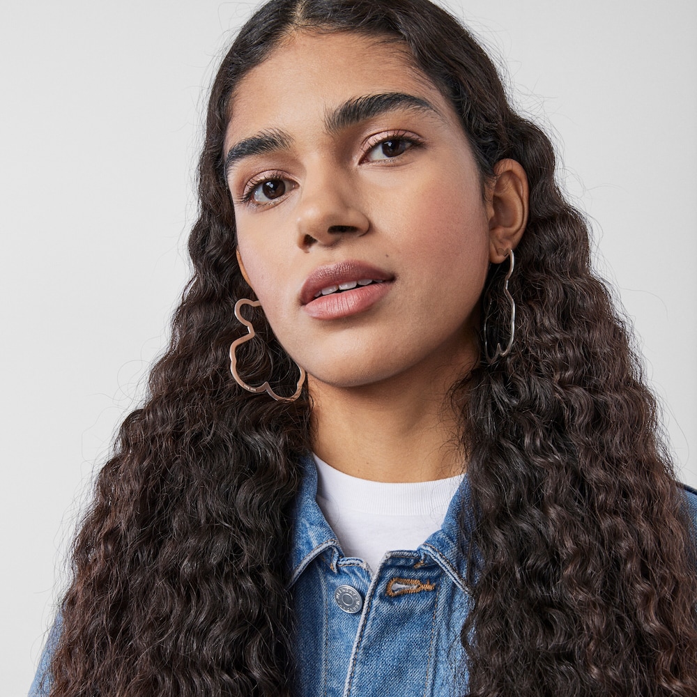 Silver Silueta bear Earrings