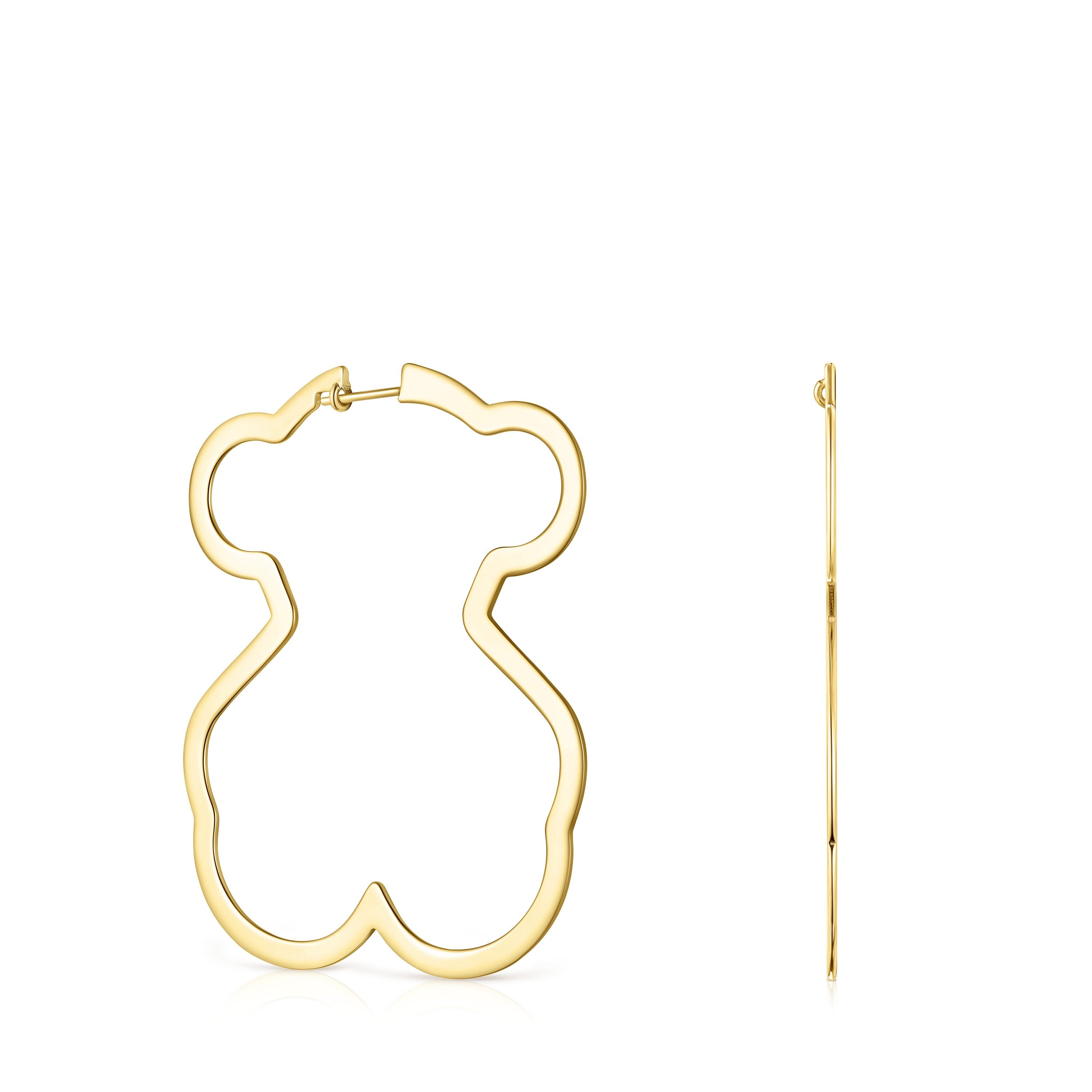 Silueta bear Earrings in Silver Vermeil