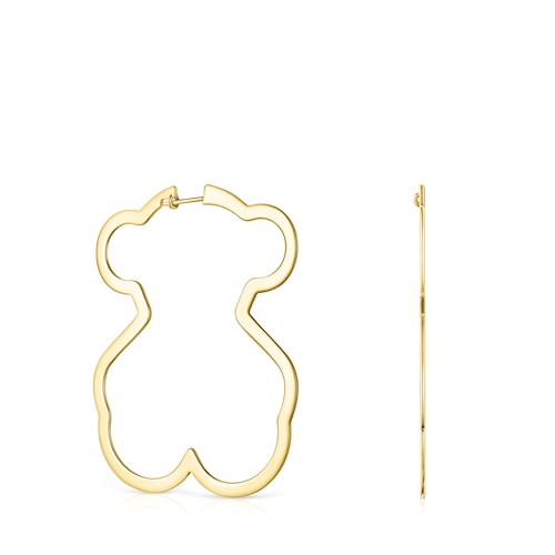 Silueta bear Earrings in Silver Vermeil