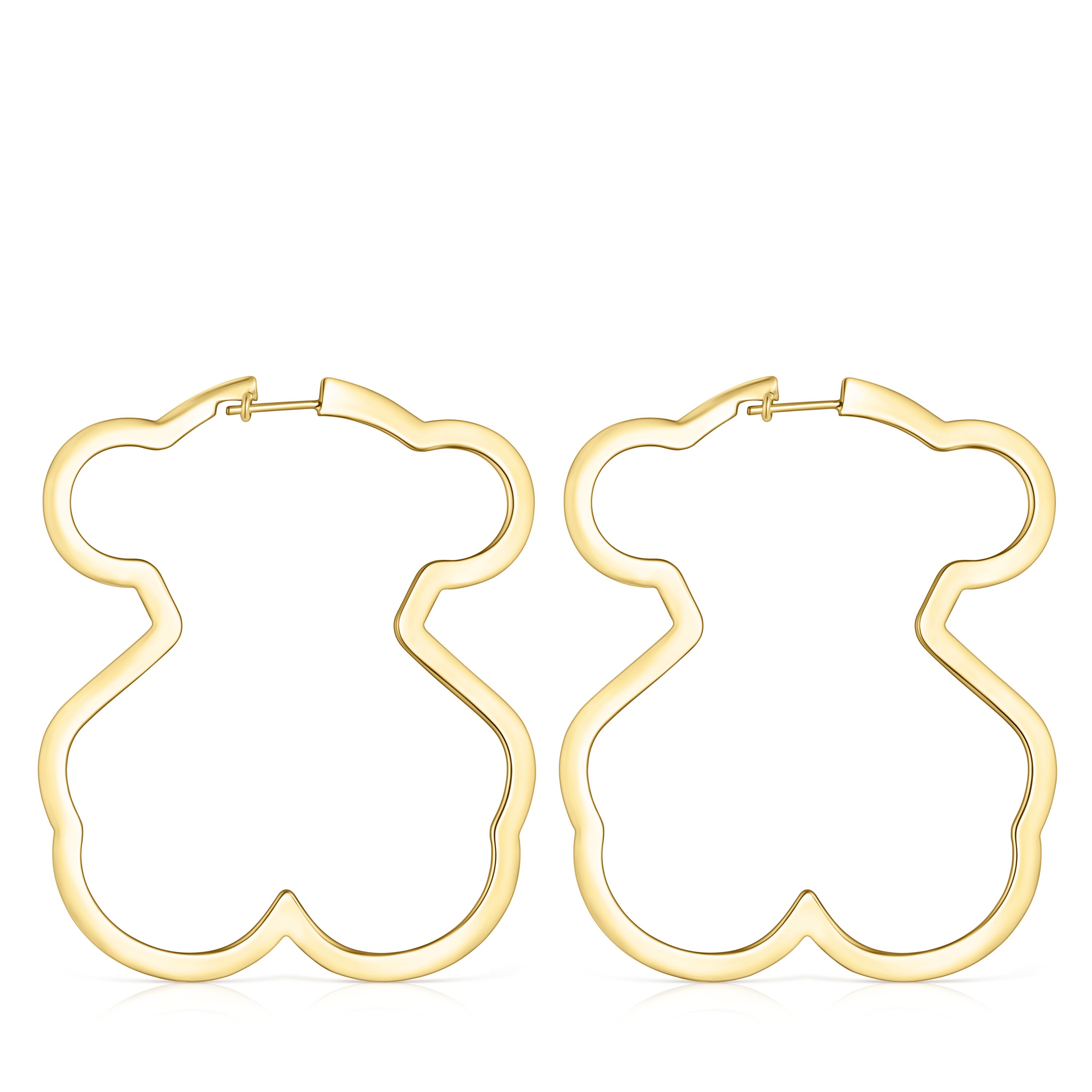 Silueta bear Earrings in Silver Vermeil