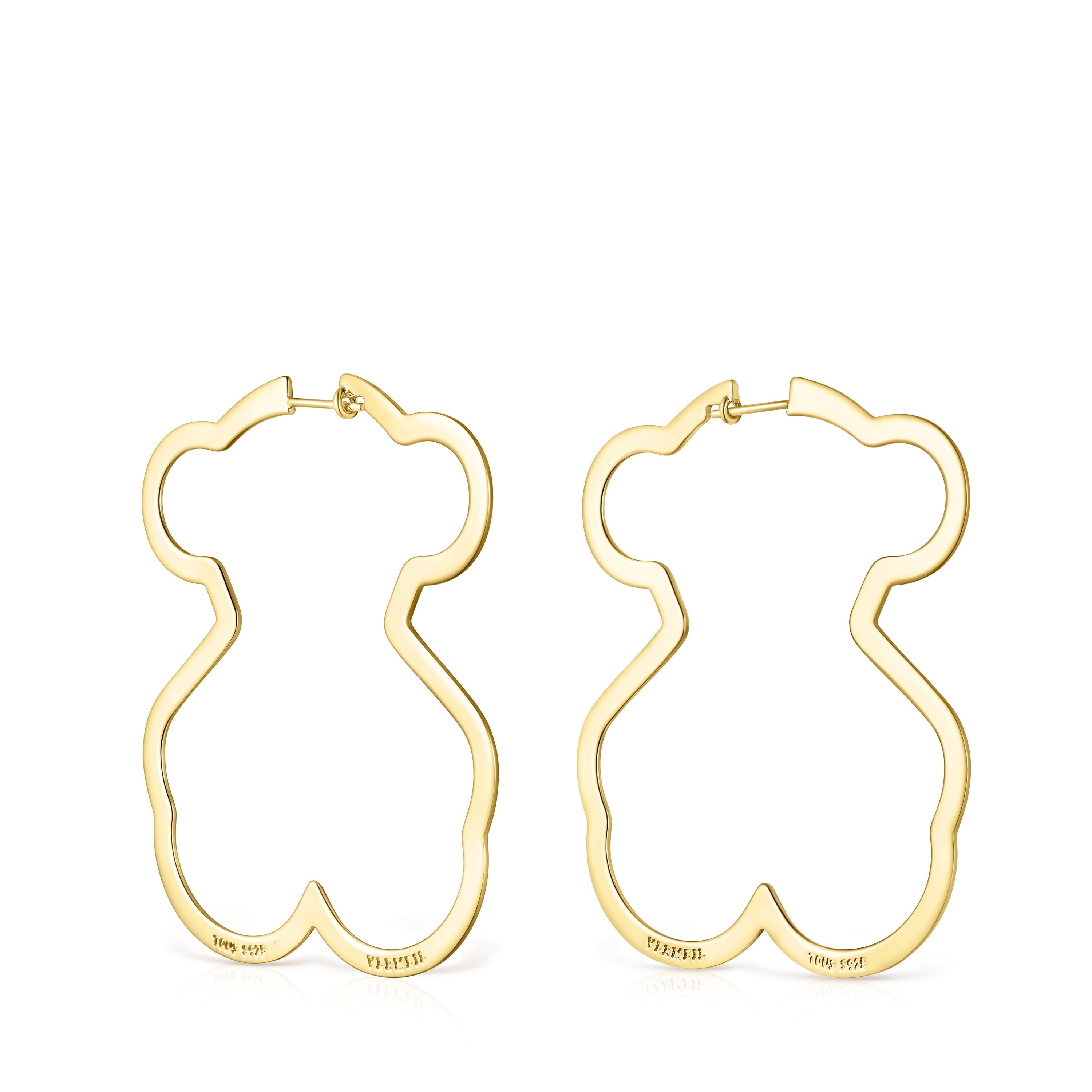 Silueta bear Earrings in Silver Vermeil