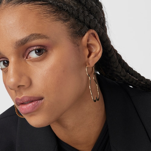 Silueta bear Earrings in Silver Vermeil