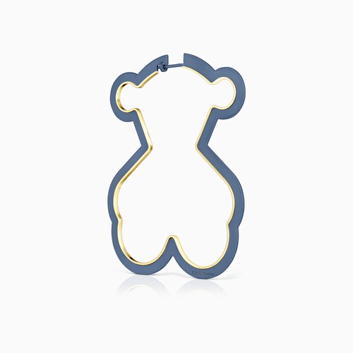 Silueta 1/2 Earring, bear in 18K gold vermeil and Titanium