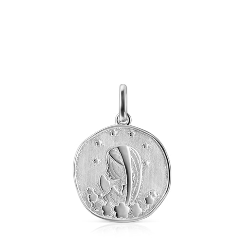 Colgante Virgen María de plata Devoción