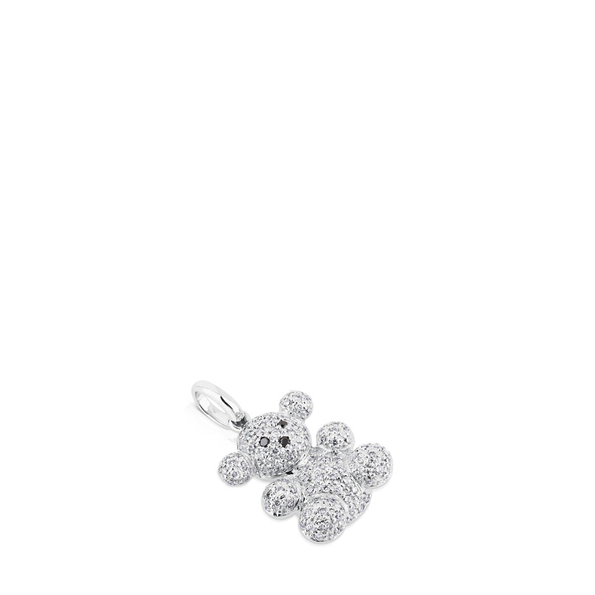 White Gold Bubble Bear Pendant with Diamond