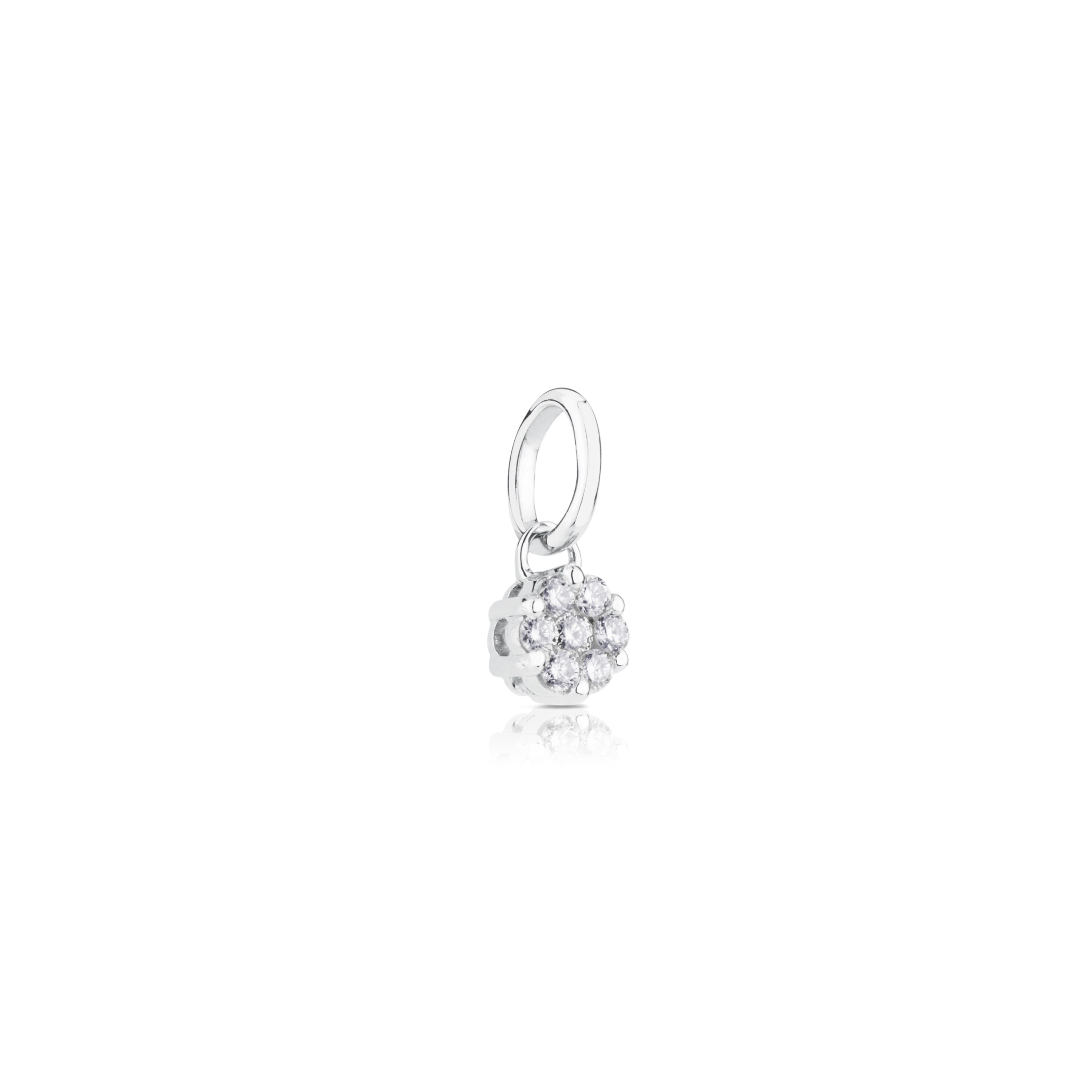 White Gold TOUS Les Classiques Pendant with Diamonds
