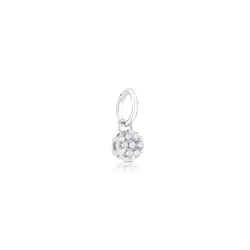 White Gold TOUS Les Classiques Pendant with Diamonds
