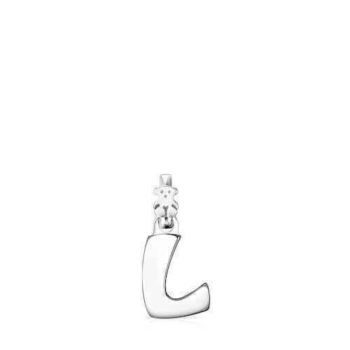 Colgante letra L de plata Alphabet