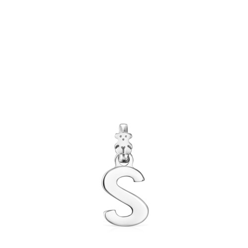 Alphabet letter S pendant in silver image number 0