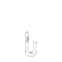 Colgante letra U de plata Alphabet