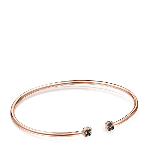 Pulsera con ba&ntilde;o de oro rosa 18 kt sobre plata y espinelas Motif