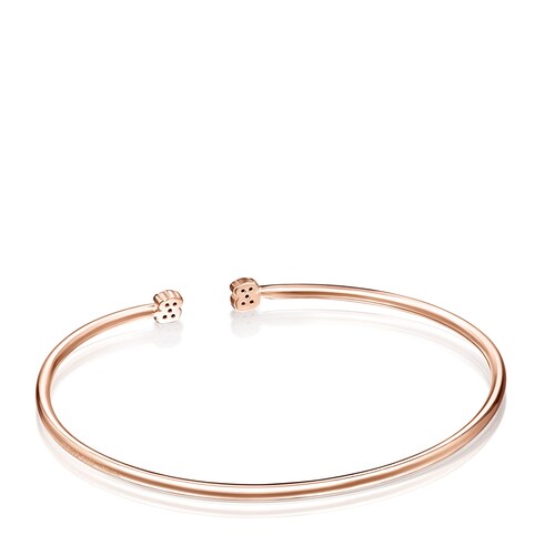 Pulsera con ba&ntilde;o de oro rosa 18 kt sobre plata y espinelas Motif