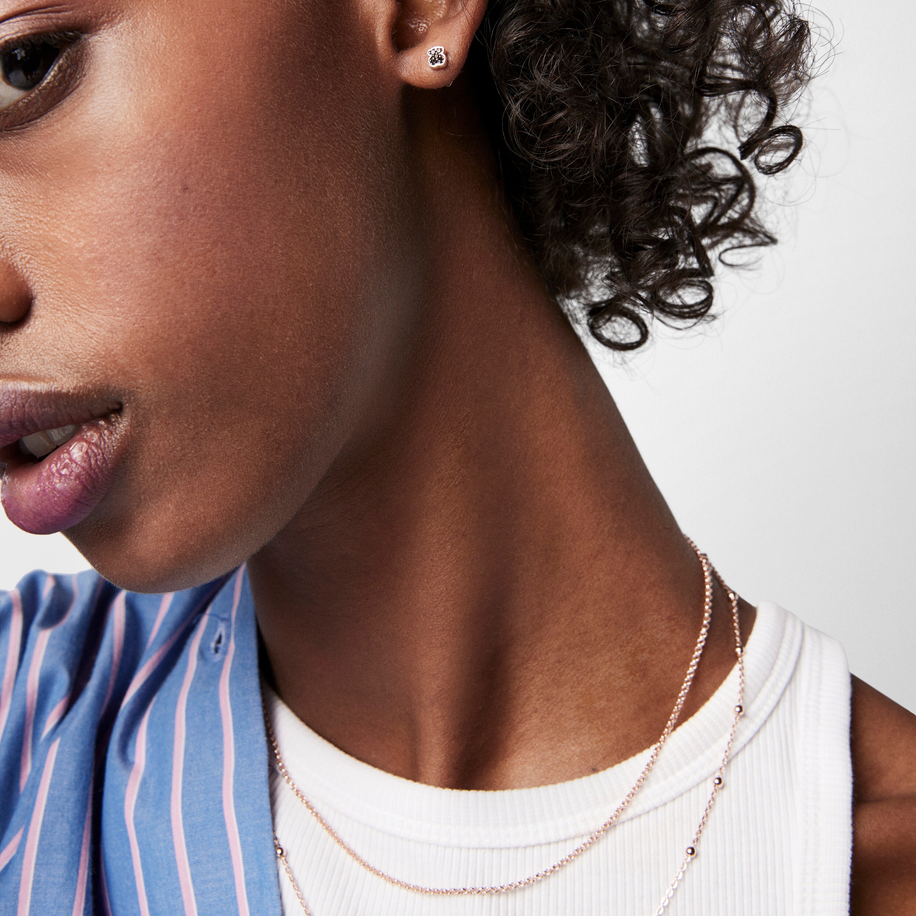 Pack of TOUS Motif Earrings in Rose 18K gold vermeil with Spinels 0.44 - 0.51 cm