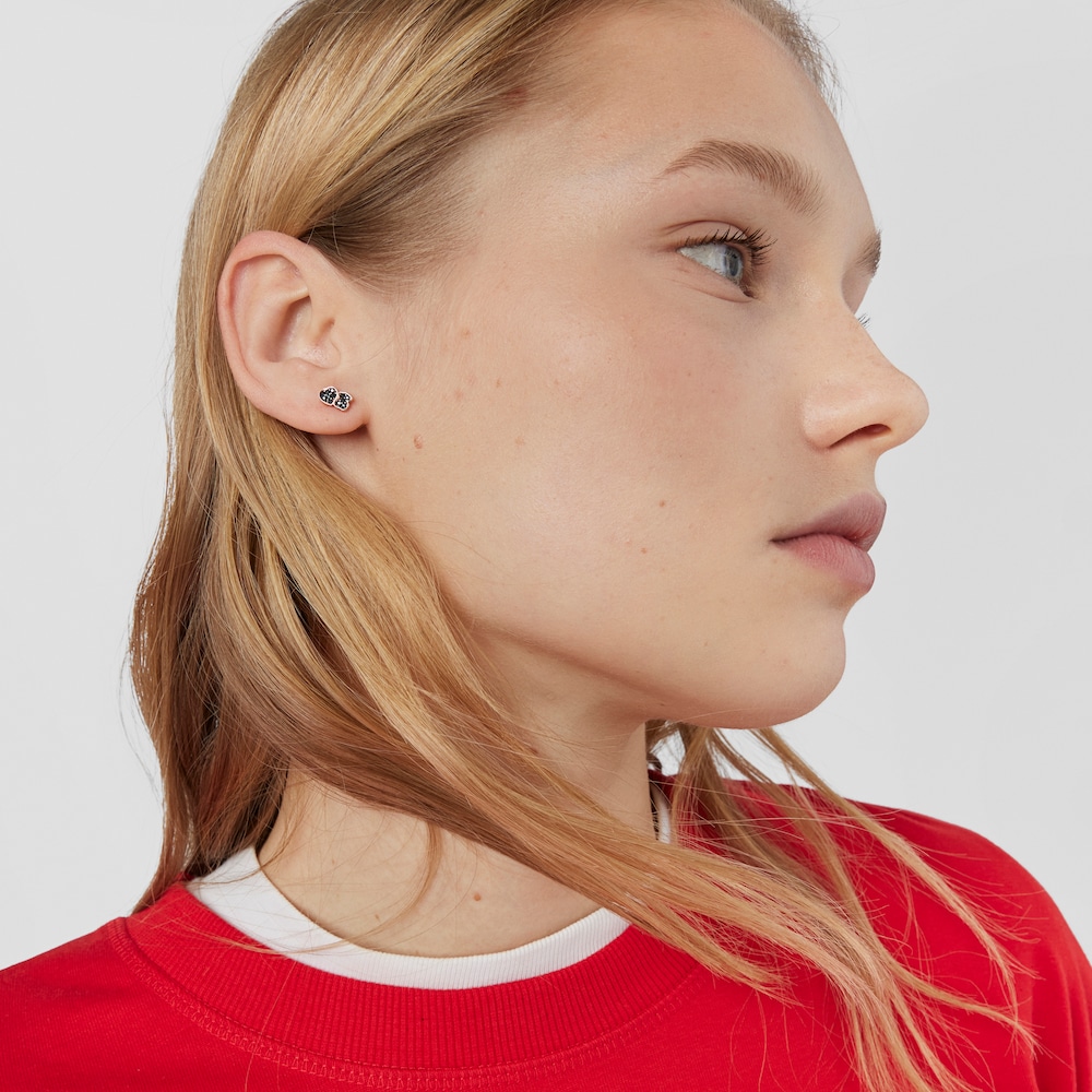 Tous Mini Motif - Kolczyki z r&oacute;żowego srebra Vermeil ze spinelami