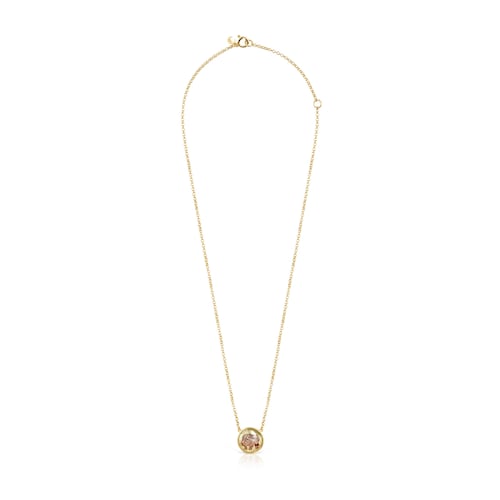 Collar La XIII con baño de oro 18 kt sobre plata con Nácar