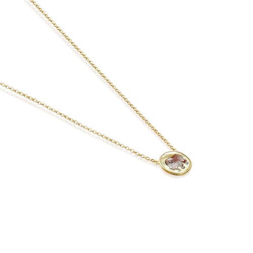 Collar La XIII con baño de oro 18 kt sobre plata con Nácar