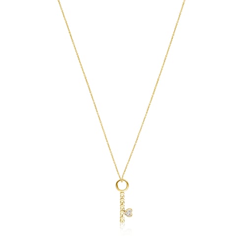 Collar llave de oro con diamantes San Valentín