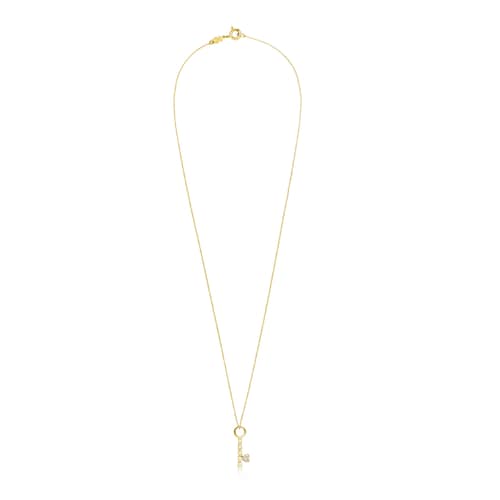 Collar llave de oro con diamantes San Valentín