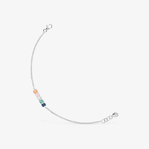 Pulsera de plata con gemas Mini Color