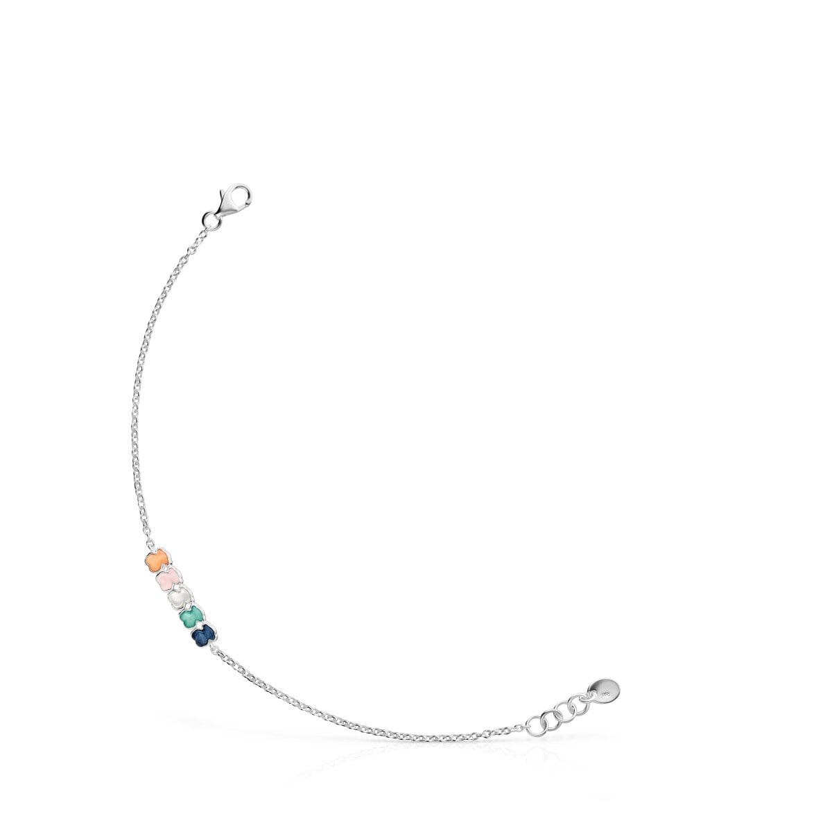 Tous - Pulsera De Plata Con Gemas Mini Color - Plateado