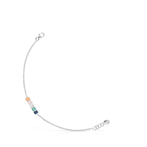 Pulsera de plata con gemas Mini Color