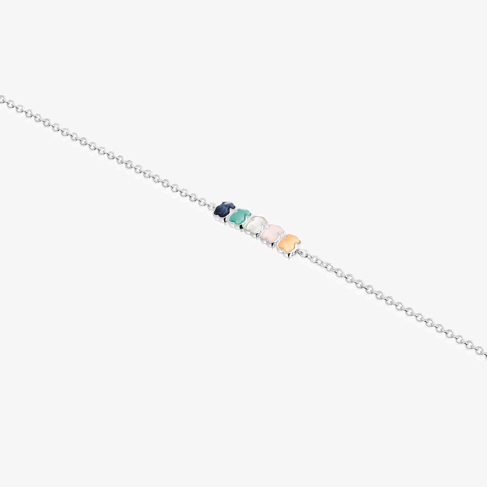 Mini Color Bracelet in Silver with Gemstones