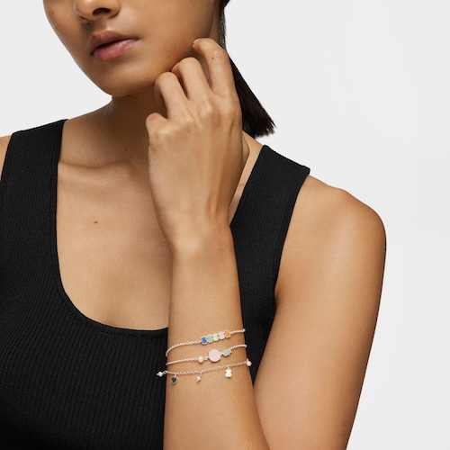 Pulsera de plata con gemas Mini Color