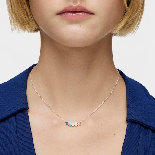 Collar de plata con gemas Mini Color