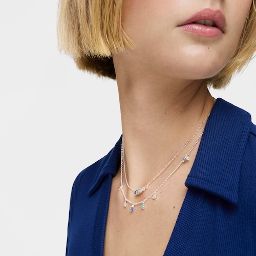 Collar de plata con gemas Mini Color