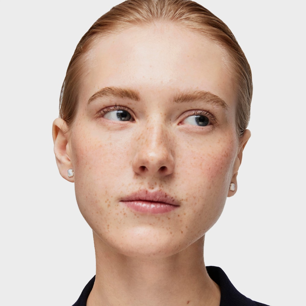 Pendientes de plata y n&aacute;car 0,7cm. TOUS Color